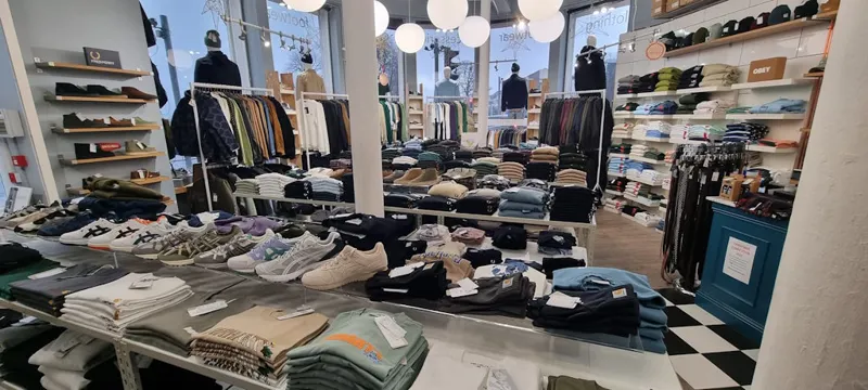 The inside of the Duo store in Gourock, Scotland featuring our leading brands like Carhartt WIP, Asics, New Balance, OBEY and more!